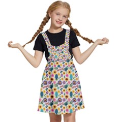 Floral Flowers Leaves Tropical Pattern Kids  Apron Dress by Maspions