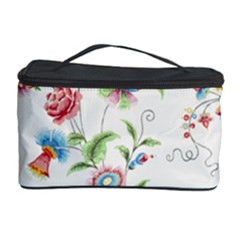 Vintage Floral Flower Pattern Art Nature Blooming Blossom Botanical Botany Cosmetic Storage Case