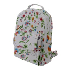 Vintage Floral Flower Pattern Art Nature Blooming Blossom Botanical Botany Flap Pocket Backpack (large)