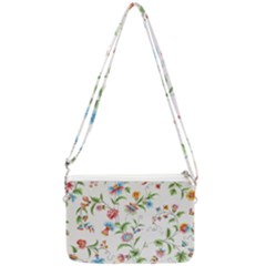 Vintage Floral Flower Pattern Art Nature Blooming Blossom Botanical Botany Double Gusset Crossbody Bag