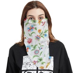 Vintage Floral Flower Pattern Art Nature Blooming Blossom Botanical Botany Face Covering Bandana (triangle)