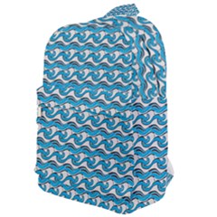 Blue Wave Sea Ocean Pattern Background Beach Nature Water Classic Backpack