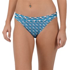 Blue Wave Sea Ocean Pattern Background Beach Nature Water Band Bikini Bottoms