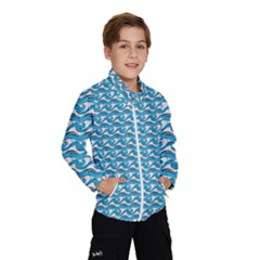 Blue Wave Sea Ocean Pattern Background Beach Nature Water Kids  Windbreaker