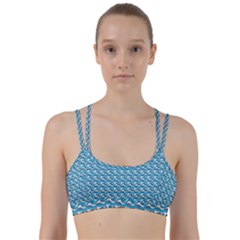 Blue Wave Sea Ocean Pattern Background Beach Nature Water Line Them Up Sports Bra