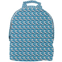 Blue Wave Sea Ocean Pattern Background Beach Nature Water Mini Full Print Backpack