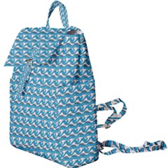 Blue Wave Sea Ocean Pattern Background Beach Nature Water Buckle Everyday Backpack