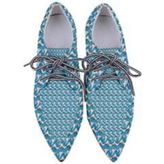 Blue Wave Sea Ocean Pattern Background Beach Nature Water Pointed Oxford Shoes by Maspions