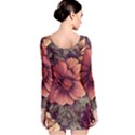 Flowers Pattern Texture Design Nature Art Colorful Surface Vintage Long Sleeve Bodycon Dress View2