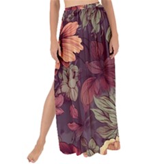 Flowers Pattern Texture Design Nature Art Colorful Surface Vintage Maxi Chiffon Tie-up Sarong