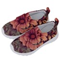 Flowers Pattern Texture Design Nature Art Colorful Surface Vintage Kids  Velcro No Lace Shoes View2