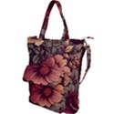 Flowers Pattern Texture Design Nature Art Colorful Surface Vintage Shoulder Tote Bag View1