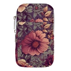 Flowers Pattern Texture Design Nature Art Colorful Surface Vintage Waist Pouch (large) by Maspions