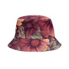 Flowers Pattern Texture Design Nature Art Colorful Surface Vintage Bucket Hat by Maspions