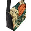 Flowers Pattern Texture Art Colorful Nature Painting Surface Vintage Flap Closure Messenger Bag (L) View2