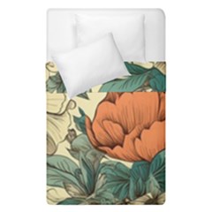 Flowers Pattern Texture Art Colorful Nature Painting Surface Vintage Duvet Cover Double Side (single Size)