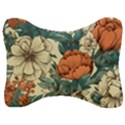 Flowers Pattern Texture Art Colorful Nature Painting Surface Vintage Velour Seat Head Rest Cushion View1