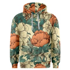 Flowers Pattern Texture Art Colorful Nature Painting Surface Vintage Men s Overhead Hoodie by Maspions