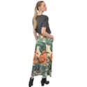 Flowers Pattern Texture Art Colorful Nature Painting Surface Vintage Velour Split Maxi Skirt View2