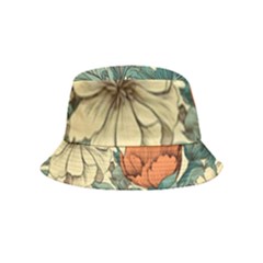 Flowers Pattern Texture Art Colorful Nature Painting Surface Vintage Inside Out Bucket Hat (kids) by Maspions