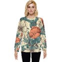 Flowers Pattern Texture Art Colorful Nature Painting Surface Vintage Hidden Pocket Sweatshirt View1