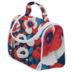 Red Poppies Flowers Art Nature Pattern Satchel Handbag