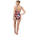 Red Poppies Flowers Art Nature Pattern High Neck One Piece Swimsuit View2