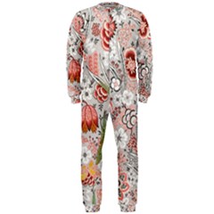 Vintage Floral Flower Art Nature Blooming Blossom Botanical Botany Pattern Onepiece Jumpsuit (men)