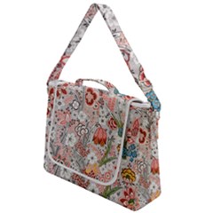 Vintage Floral Flower Art Nature Blooming Blossom Botanical Botany Pattern Box Up Messenger Bag