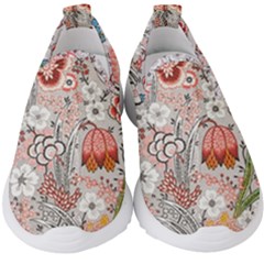 Vintage Floral Flower Art Nature Blooming Blossom Botanical Botany Pattern Kids  Slip On Sneakers