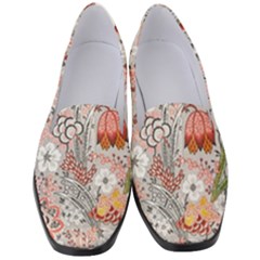 Vintage Floral Flower Art Nature Blooming Blossom Botanical Botany Pattern Women s Classic Loafer Heels