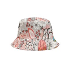 Vintage Floral Flower Art Nature Blooming Blossom Botanical Botany Pattern Bucket Hat (kids)