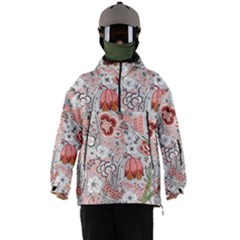 Vintage Floral Flower Art Nature Blooming Blossom Botanical Botany Pattern Men s Ski And Snowboard Waterproof Breathable Jacket by Maspions