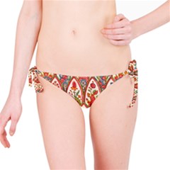 Vintage Pattern Fabric Floral Flowers European Nature Bikini Bottoms