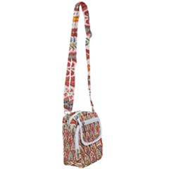 Vintage Pattern Fabric Floral Flowers European Nature Shoulder Strap Belt Bag