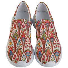 Vintage Pattern Fabric Floral Flowers European Nature Women s Lightweight Slip Ons