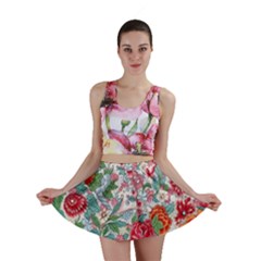 Flower Bloom Blossom Botanical Color Colorful Colour Element Digital Floral Floral Pattern Mini Skirt by Maspions