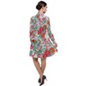 Flower Bloom Blossom Botanical Color Colorful Colour Element Digital Floral Floral Pattern Long Sleeve Chiffon Shirt Dress View2