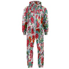 Flower Bloom Blossom Botanical Color Colorful Colour Element Digital Floral Floral Pattern Hooded Jumpsuit (men) by Maspions