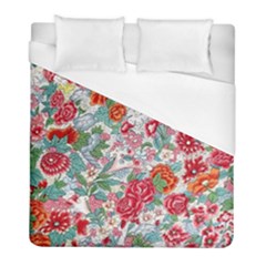 Flower Bloom Blossom Botanical Color Colorful Colour Element Digital Floral Floral Pattern Duvet Cover (full/ Double Size) by Maspions