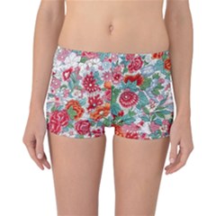 Flower Bloom Blossom Botanical Color Colorful Colour Element Digital Floral Floral Pattern Reversible Boyleg Bikini Bottoms