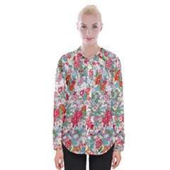 Flower Bloom Blossom Botanical Color Colorful Colour Element Digital Floral Floral Pattern Womens Long Sleeve Shirt