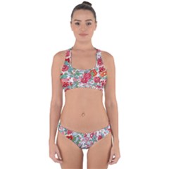 Flower Bloom Blossom Botanical Color Colorful Colour Element Digital Floral Floral Pattern Cross Back Hipster Bikini Set