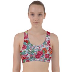 Flower Bloom Blossom Botanical Color Colorful Colour Element Digital Floral Floral Pattern Back Weave Sports Bra by Maspions