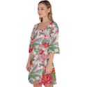 Flower Bloom Blossom Botanical Color Colorful Colour Element Digital Floral Floral Pattern Velour Kimono Dress View2