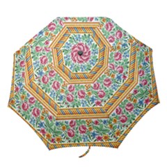 Flower Pattern Art Vintage Blooming Blossom Botanical Nature Famous Folding Umbrellas