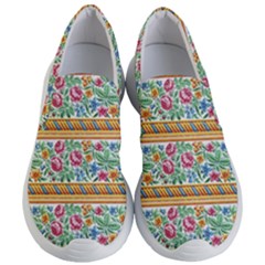 Flower Pattern Art Vintage Blooming Blossom Botanical Nature Famous Women s Lightweight Slip Ons