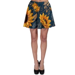 Flowers Pattern Spring Bloom Blossom Rose Nature Flora Floral Plant Skater Skirt