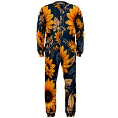 Flowers Pattern Spring Bloom Blossom Rose Nature Flora Floral Plant Onepiece Jumpsuit (men)