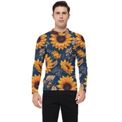 Flowers Pattern Spring Bloom Blossom Rose Nature Flora Floral Plant Men s Long Sleeve Rash Guard by Maspions